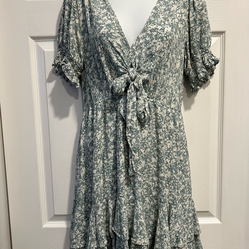 Heyson Floral Green Dress, Size Small